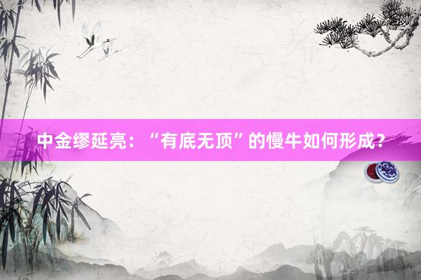 中金缪延亮：“有底无顶”的慢牛如何形成？