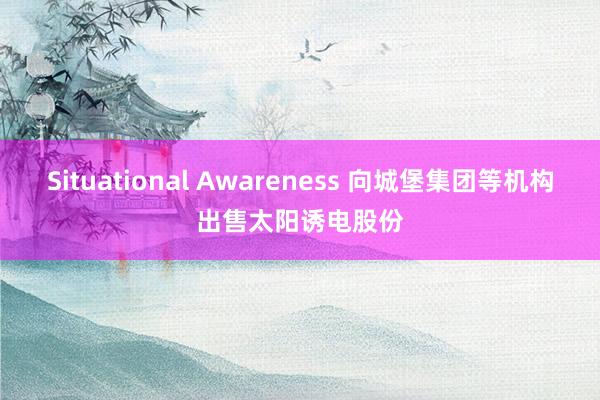 Situational Awareness 向城堡集团等机构出售太阳诱电股份