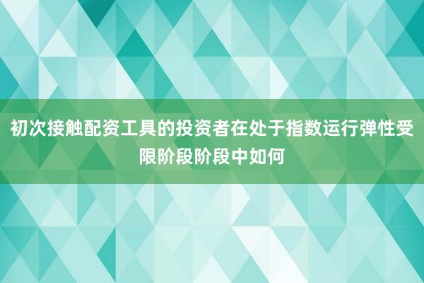 初次接触配资工具的投资者在处于指数运行弹性受限阶段阶段中如何