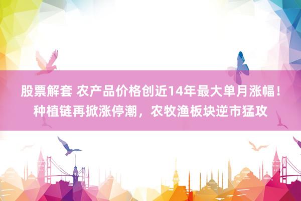 股票解套 农产品价格创近14年最大单月涨幅！种植链再掀涨停潮，农牧渔板块逆市猛攻