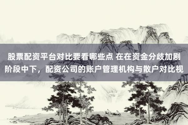 股票配资平台对比要看哪些点 在在资金分歧加剧阶段中下，配资公司的账户管理机构与散户对比视