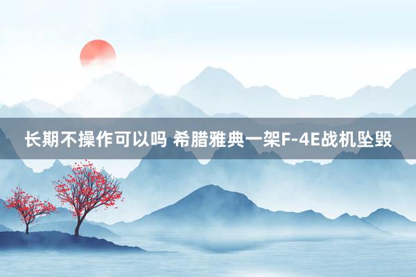 长期不操作可以吗 希腊雅典一架F-4E战机坠毁